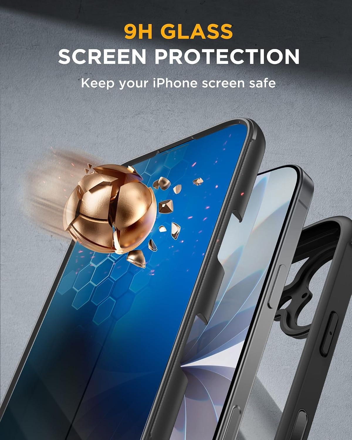 image:imageMiracase for iPhone 18 Pro Case with Privacy Screen Protector BlackBlack