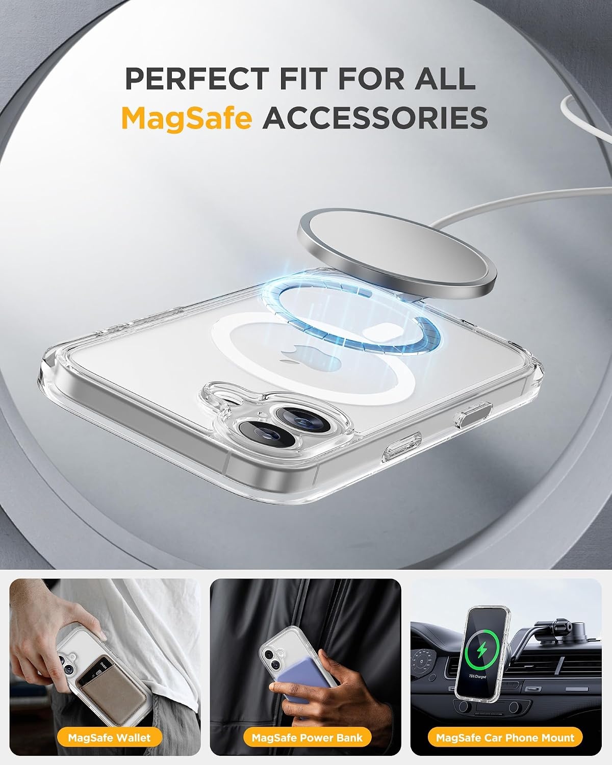image:imageMiracase for iPhone 18 Pro Case with Privacy Screen Protector BlackClear