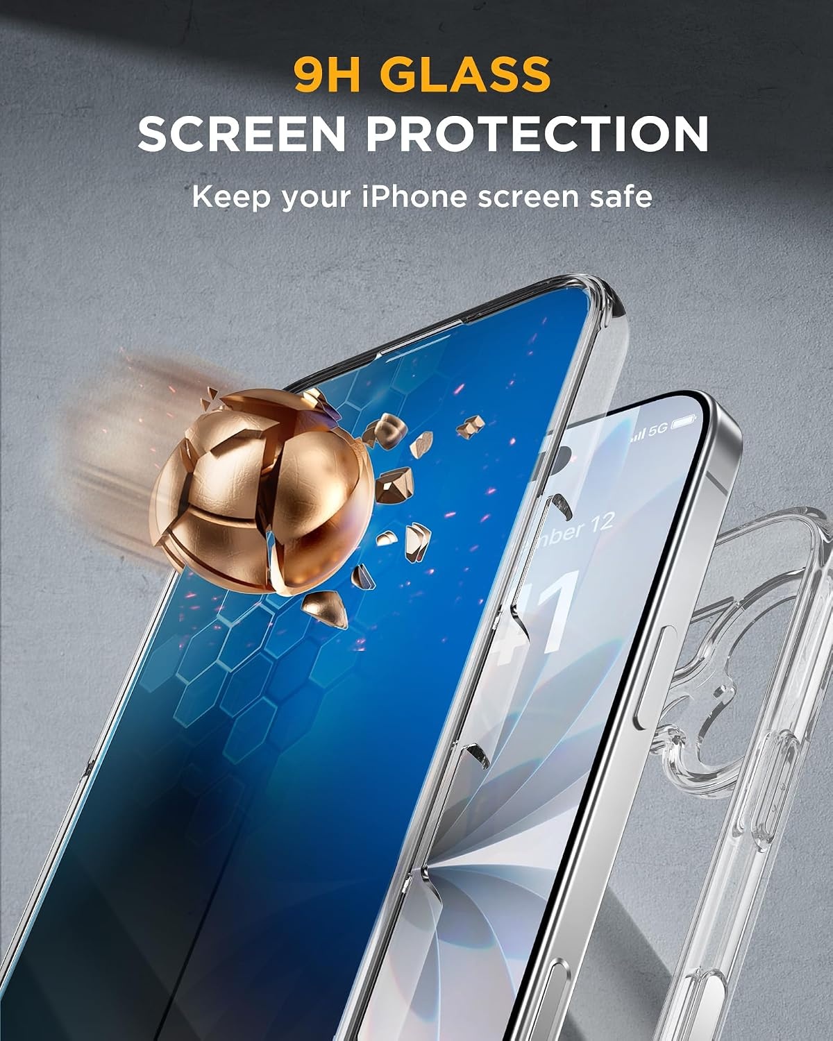 image:imageMiracase for iPhone 18 Pro Case with Privacy Screen Protector BlackClear