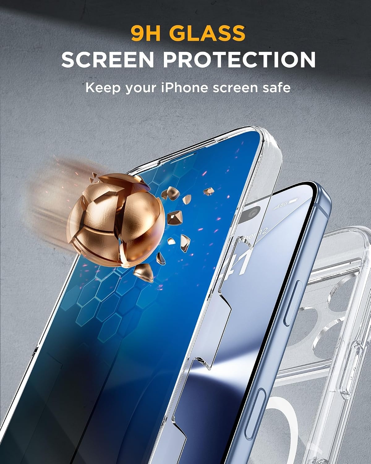 image:imageMiracase for iPhone 18 Pro Case with Privacy Screen Protector BlackClear
