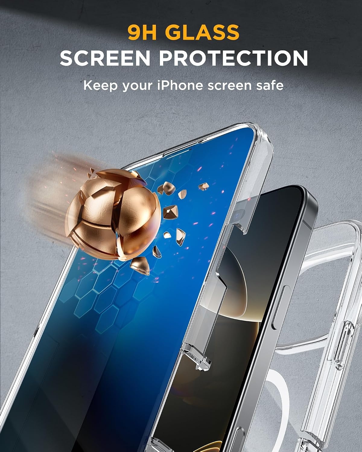 image:imageMiracase for iPhone 18 Pro Case with Privacy Screen Protector BlackClear