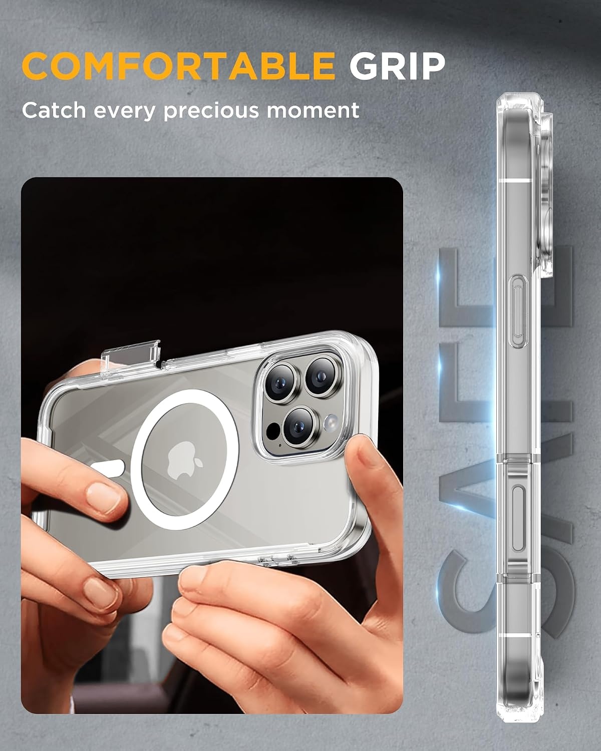 image:imageMiracase for iPhone 18 Pro Case with Privacy Screen Protector BlackClear