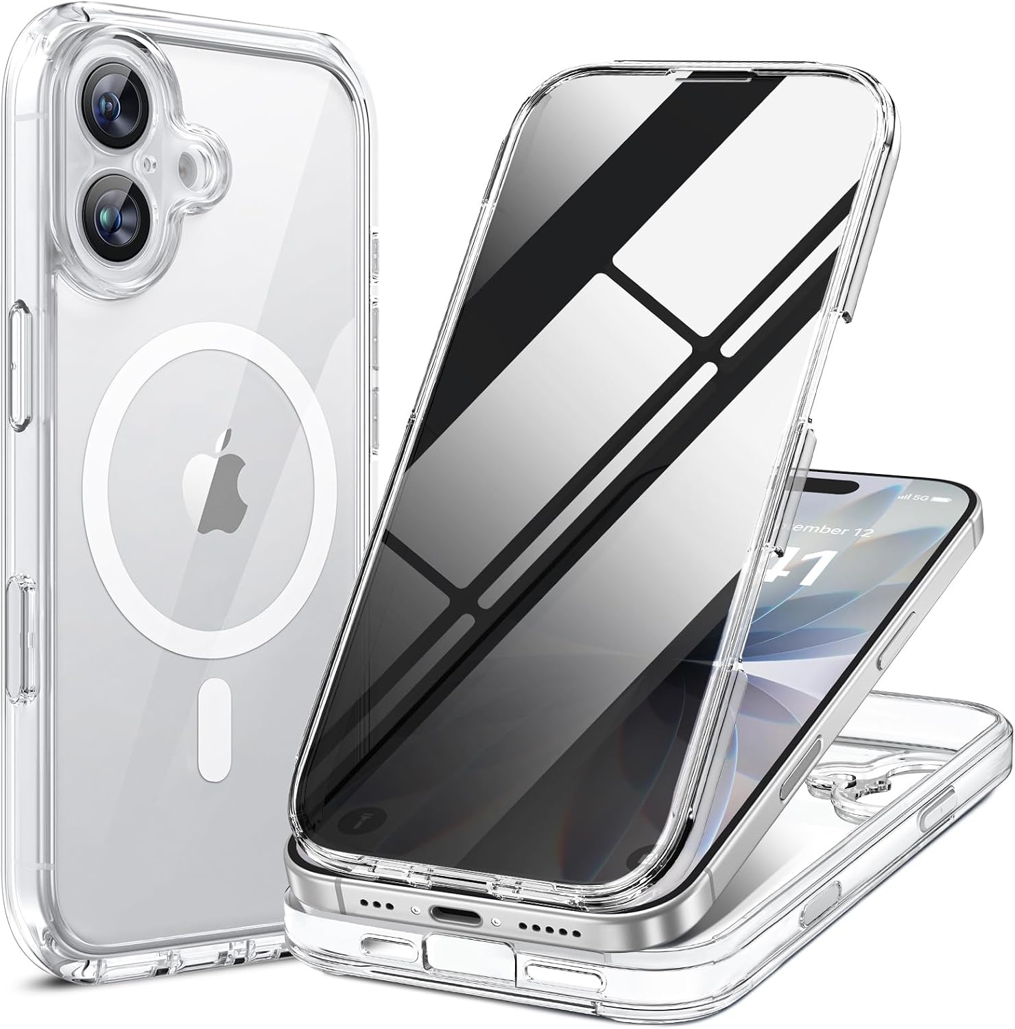 image:imageMiracase for iPhone 18 Pro Case with Privacy Screen Protector BlackClear