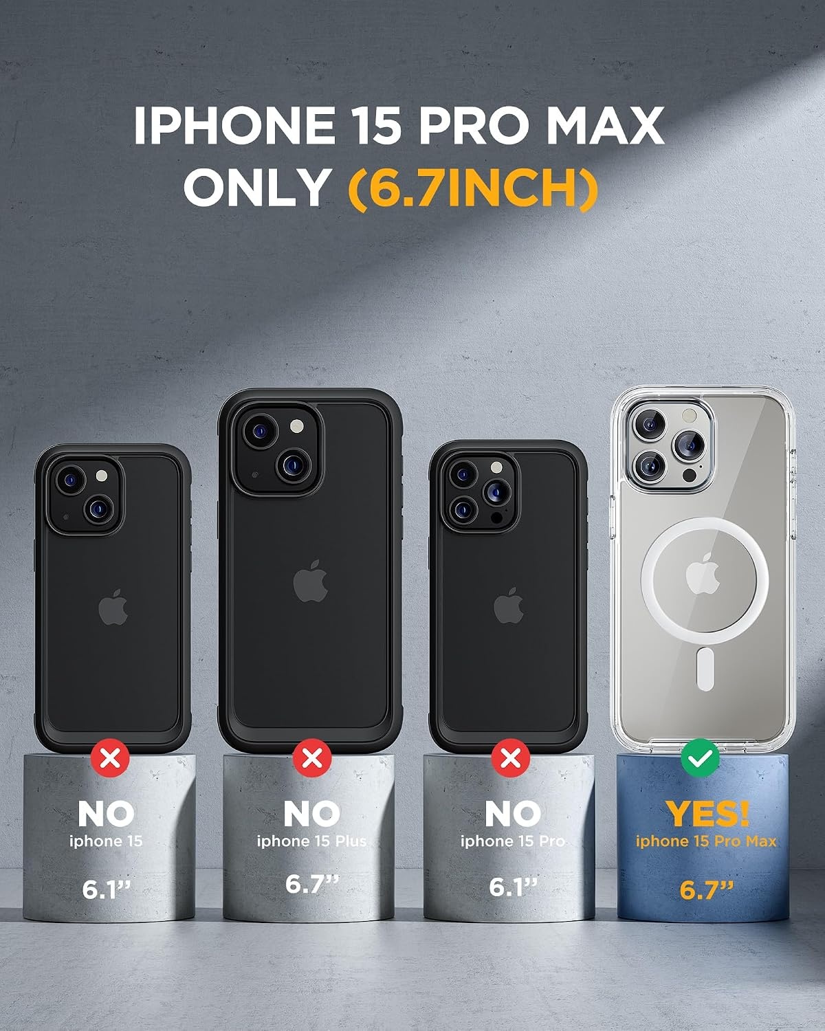 image:imageMiracase for iPhone 18 Pro Case with Privacy Screen Protector BlackClear