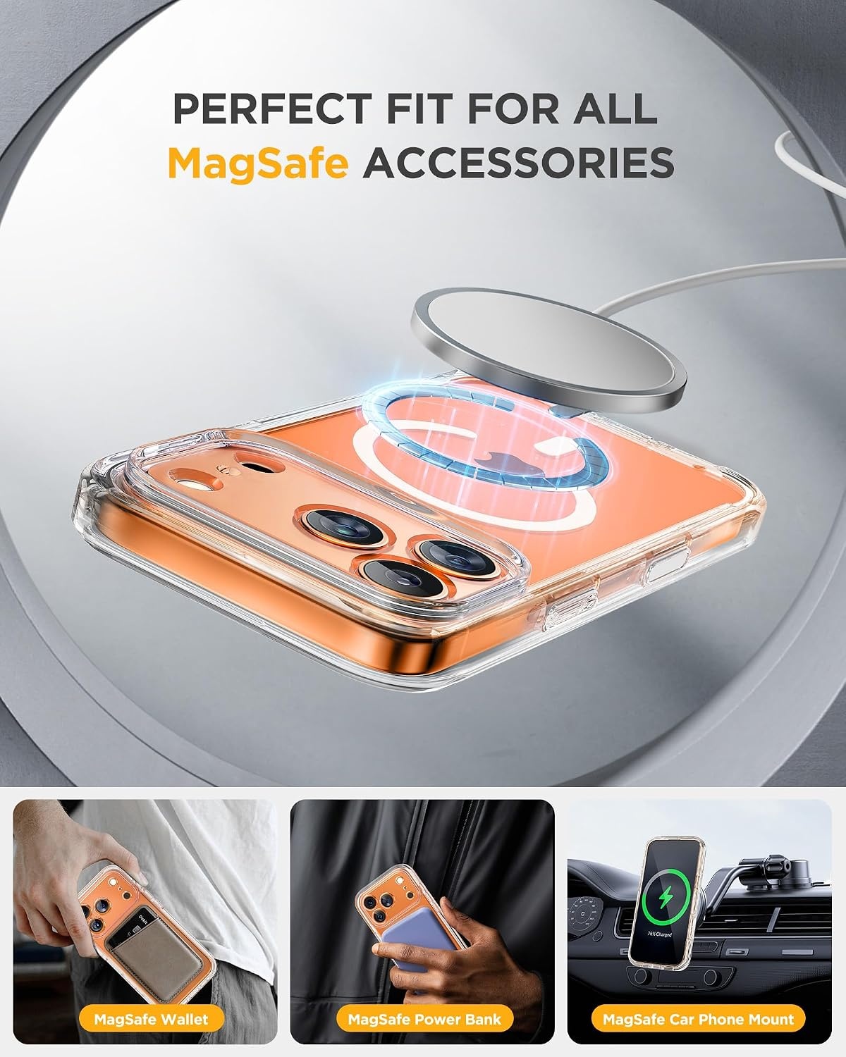 image:imageMiracase for iPhone 18 Pro Case with Privacy Screen Protector BlackClear