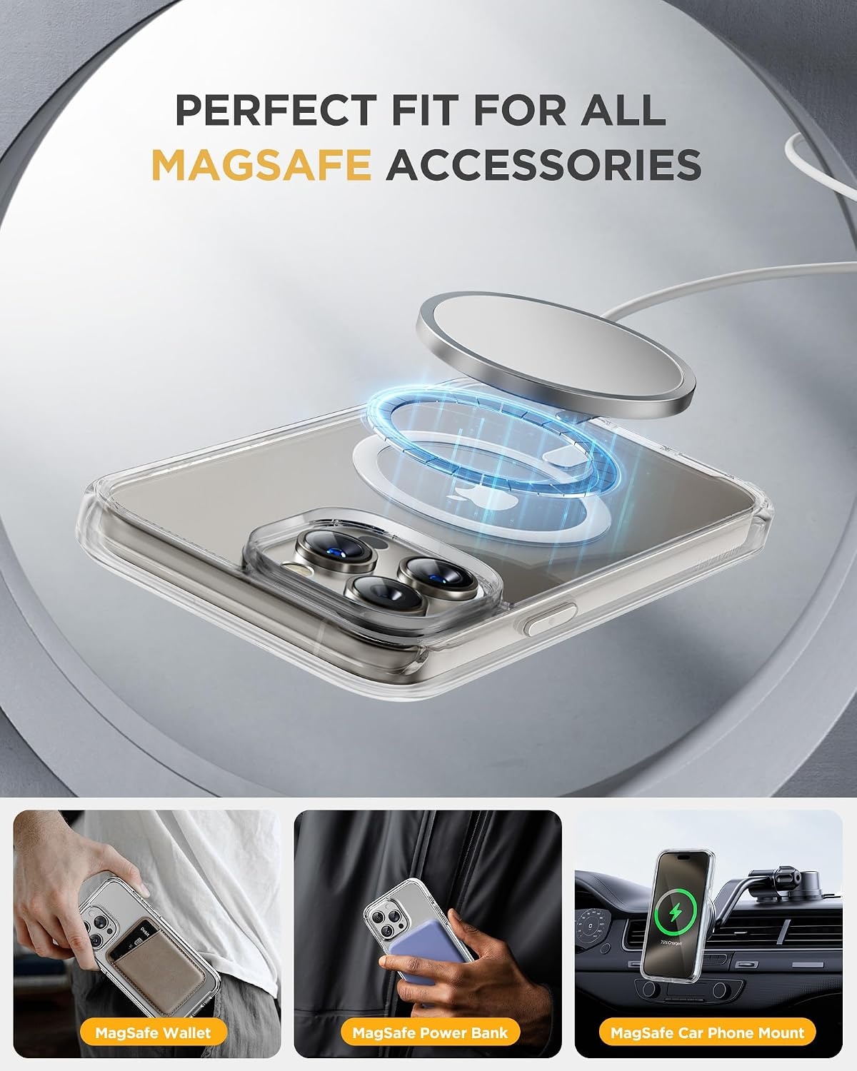 image:imageMiracase for iPhone 18 Pro Case with Privacy Screen Protector BlackClear