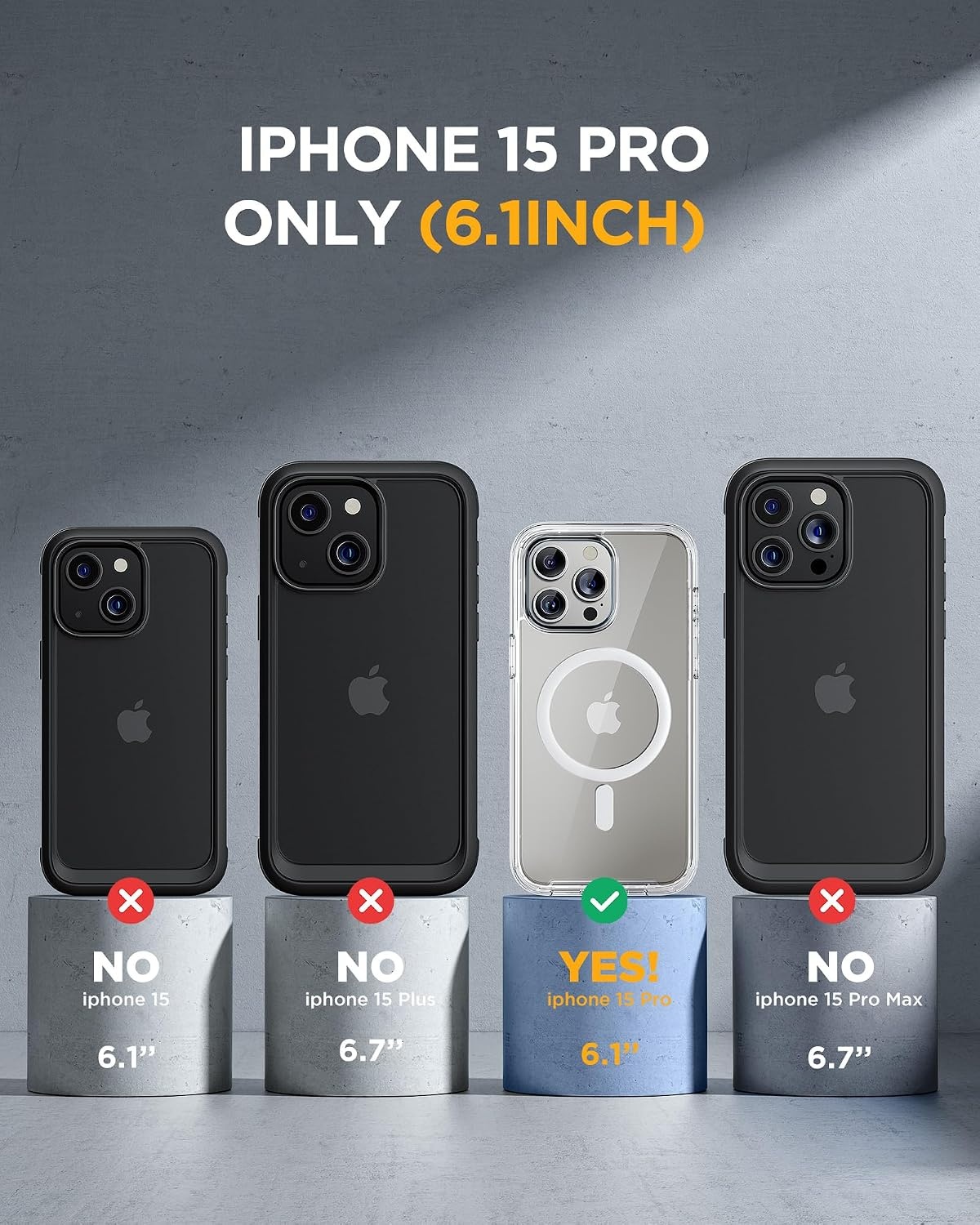 image:imageMiracase for iPhone 18 Pro Case with Privacy Screen Protector BlackClear