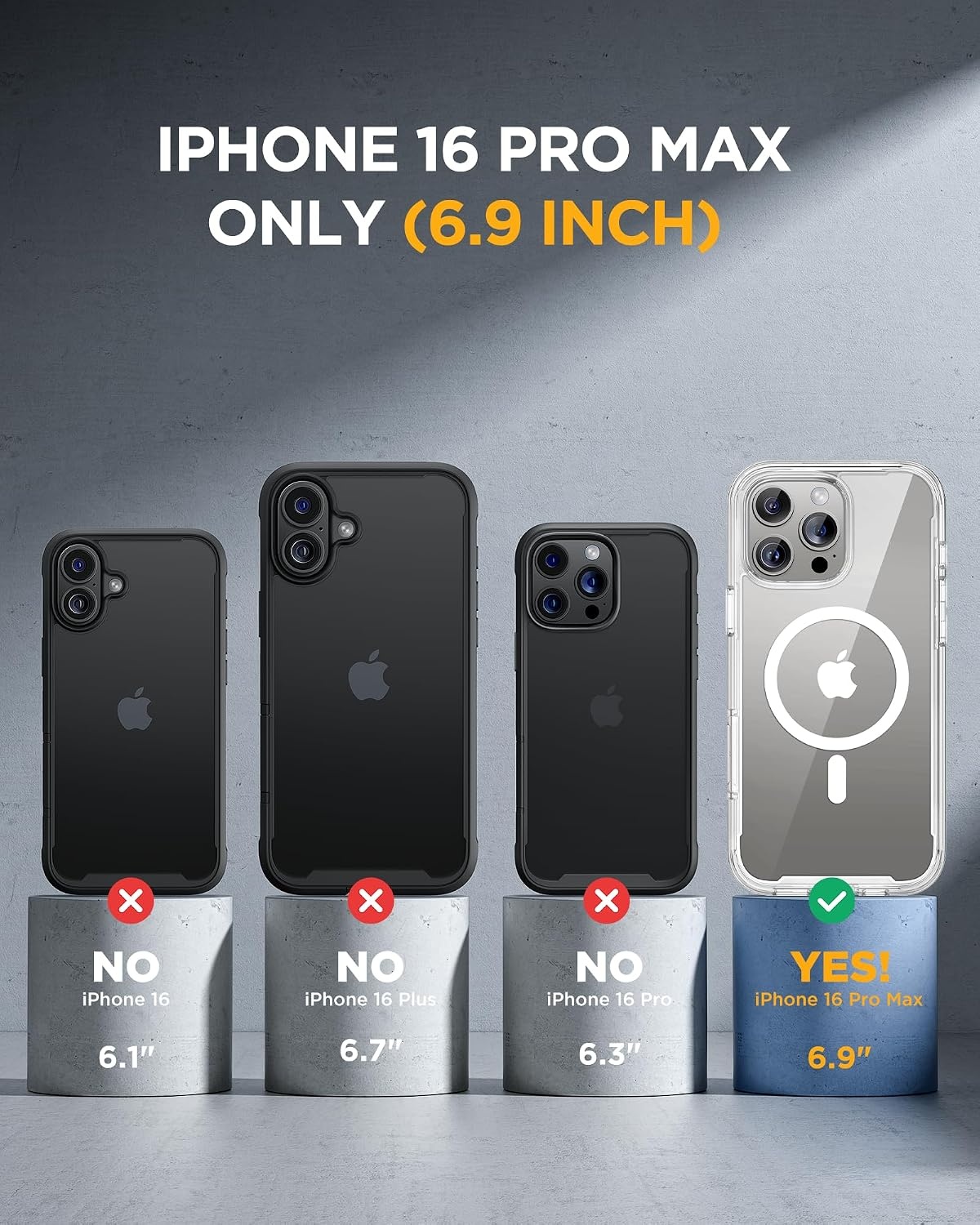image:imageMiracase for iPhone 18 Pro Case with Privacy Screen Protector BlackClear