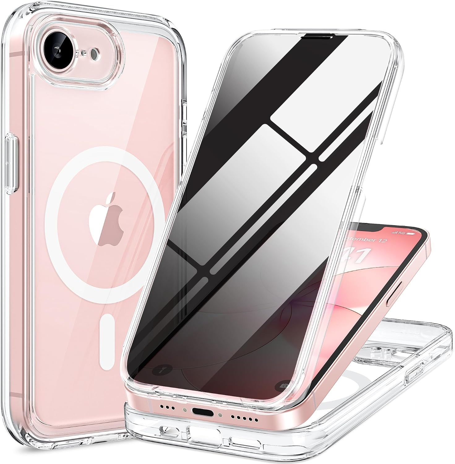 image:imageMiracase for iPhone 18 Pro Case with Privacy Screen Protector BlackClear