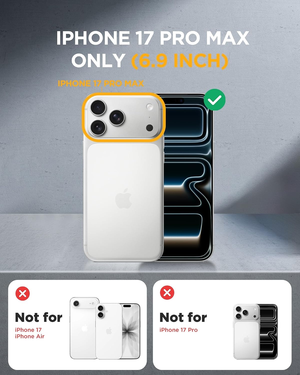 image:imageMiracase for iPhone 18 Pro Case with Privacy Screen Protector BlackClear