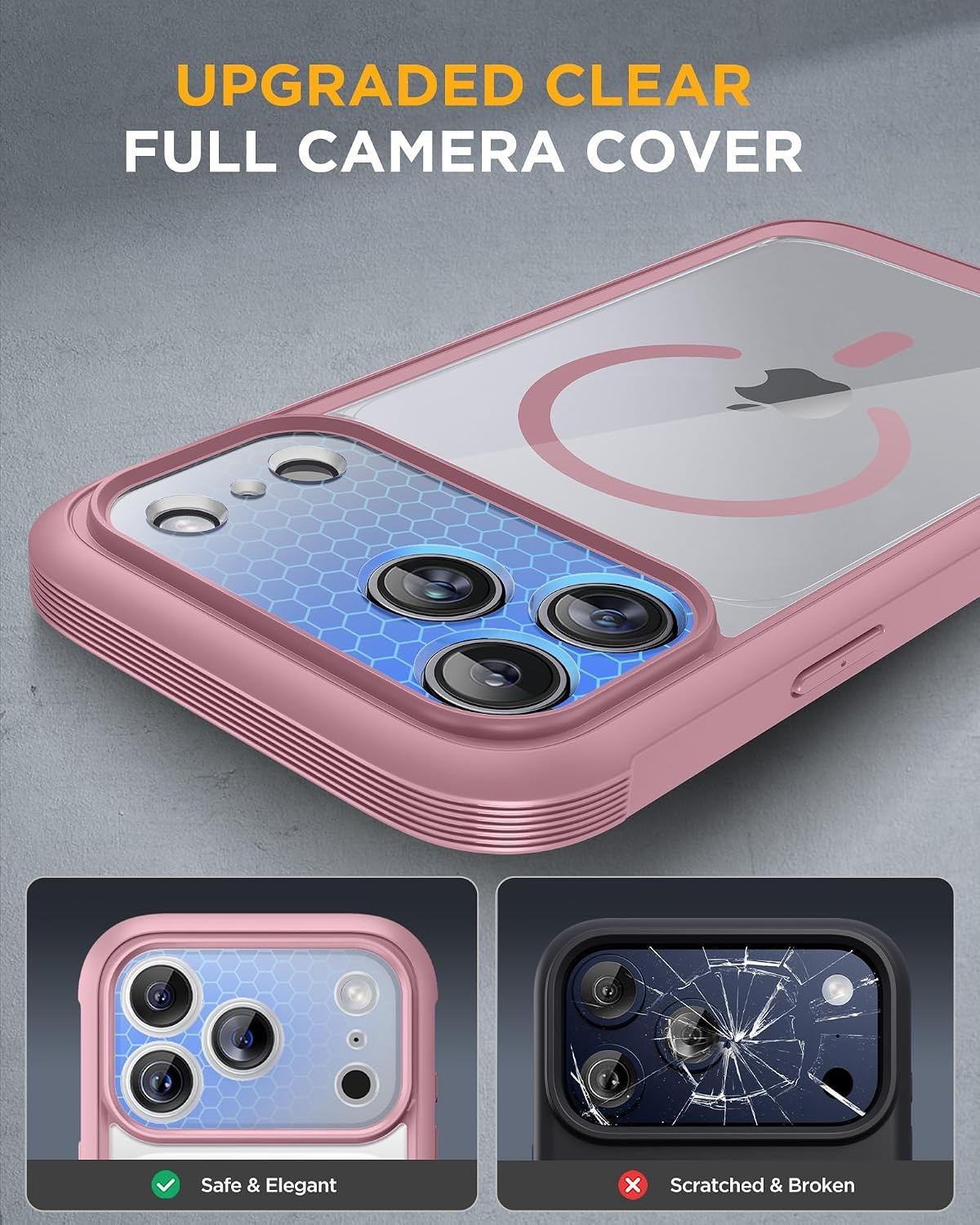 image:imageMiracase for iPhone 18 Pro Case with Privacy Screen Protector BlackDark Pink