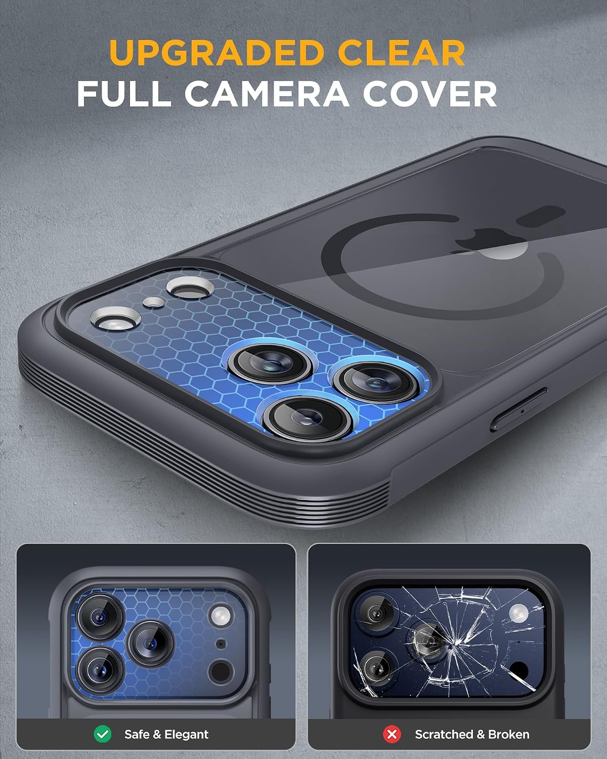 image:imageMiracase for iPhone 18 Pro Case with Privacy Screen Protector BlackDeep Grey