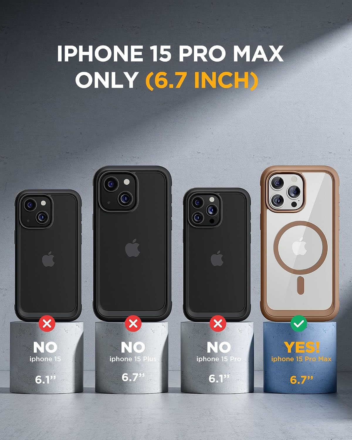 image:imageMiracase for iPhone 18 Pro Case with Privacy Screen Protector BlackDesert Brown