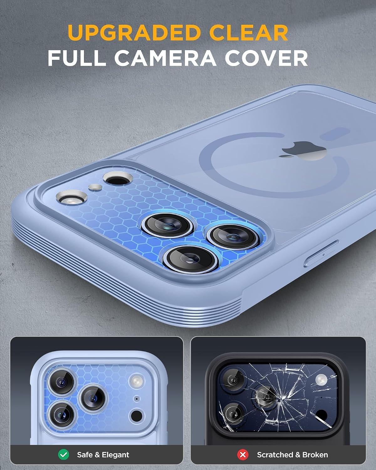 image:imageMiracase for iPhone 18 Pro Case with Privacy Screen Protector BlackGlacier Blue