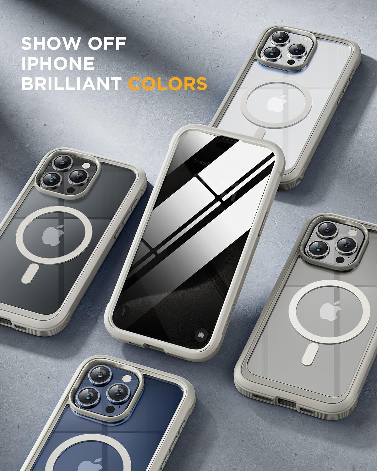 image:imageMiracase for iPhone 18 Pro Case with Privacy Screen Protector BlackGrey