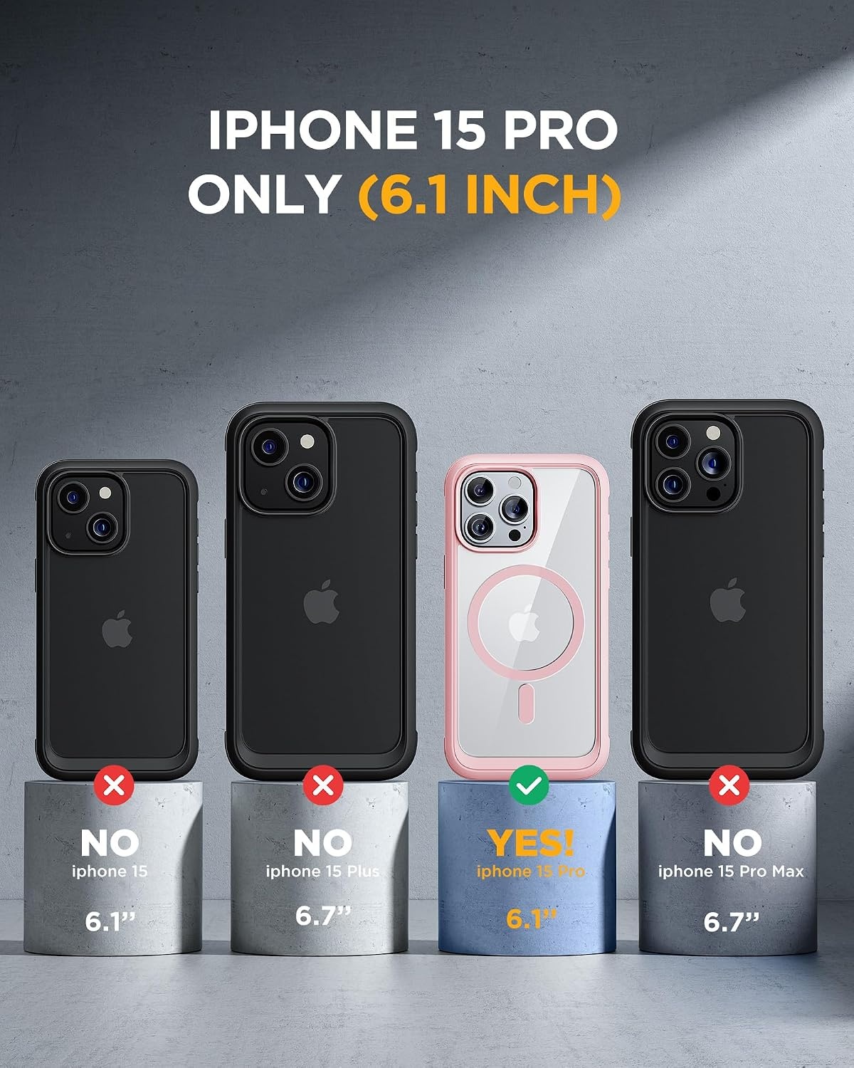 image:imageMiracase for iPhone 18 Pro Case with Privacy Screen Protector BlackPink