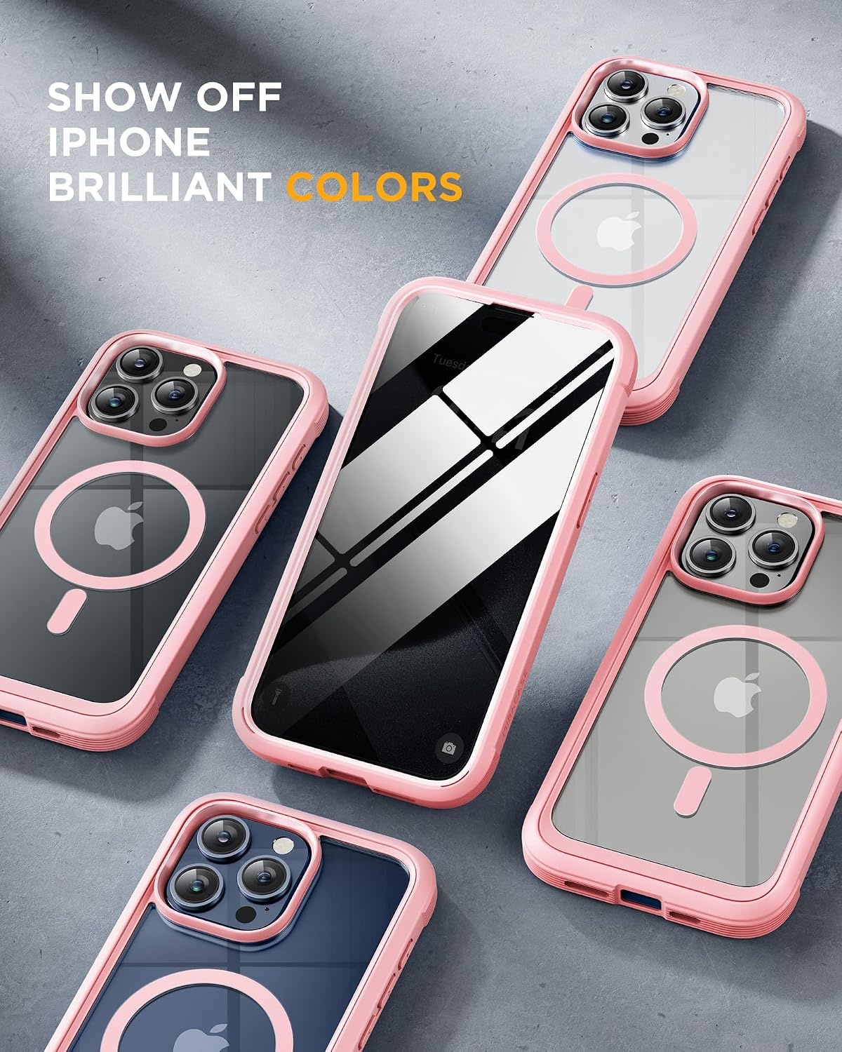 image:imageMiracase for iPhone 18 Pro Case with Privacy Screen Protector BlackPink