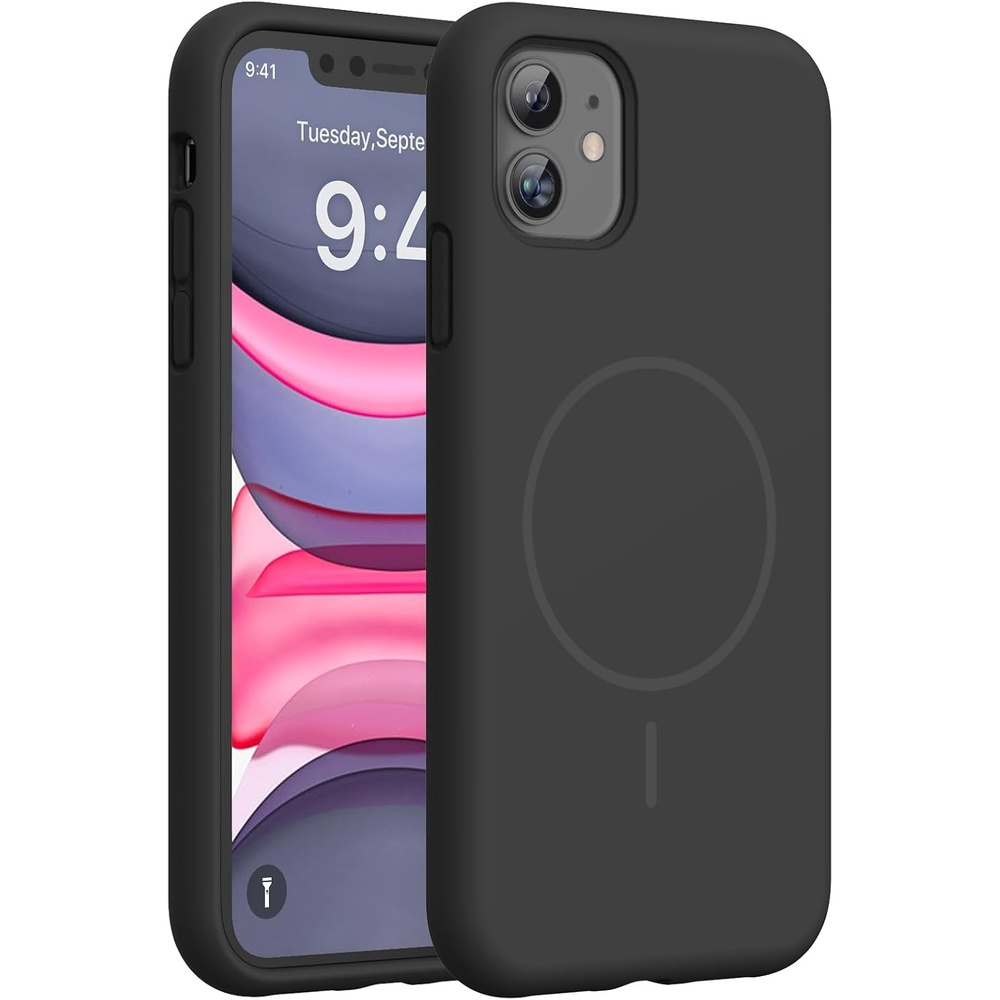 image:imageMiracase Silicone amp Magnetic for iPhone 11 Phone Case Dark Black