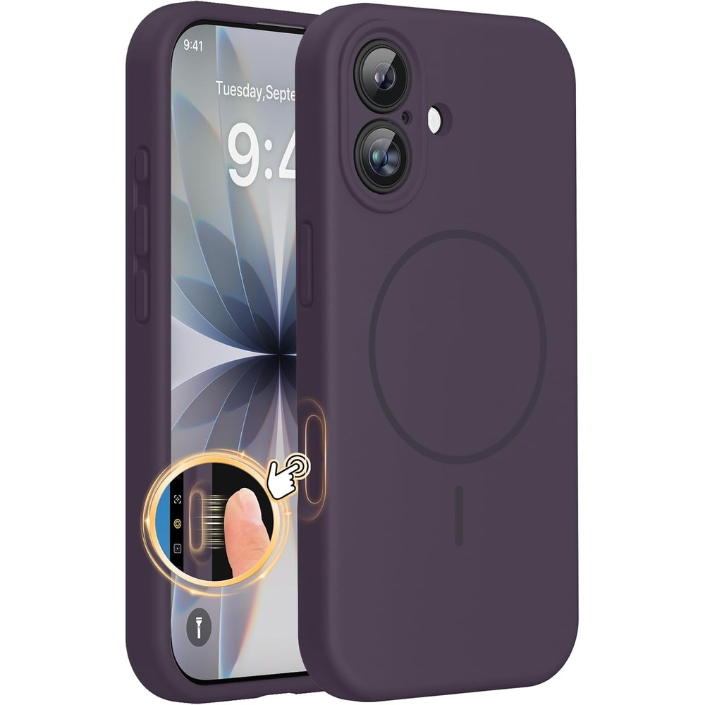 image:imageMiracase Silicone amp Magnetic for iPhone 17 Case Dark Purple