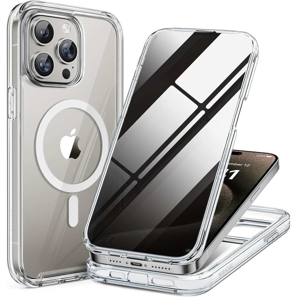 image:imageMiracase for iPhone 18 Pro Case with Privacy Screen Protector BlackClear