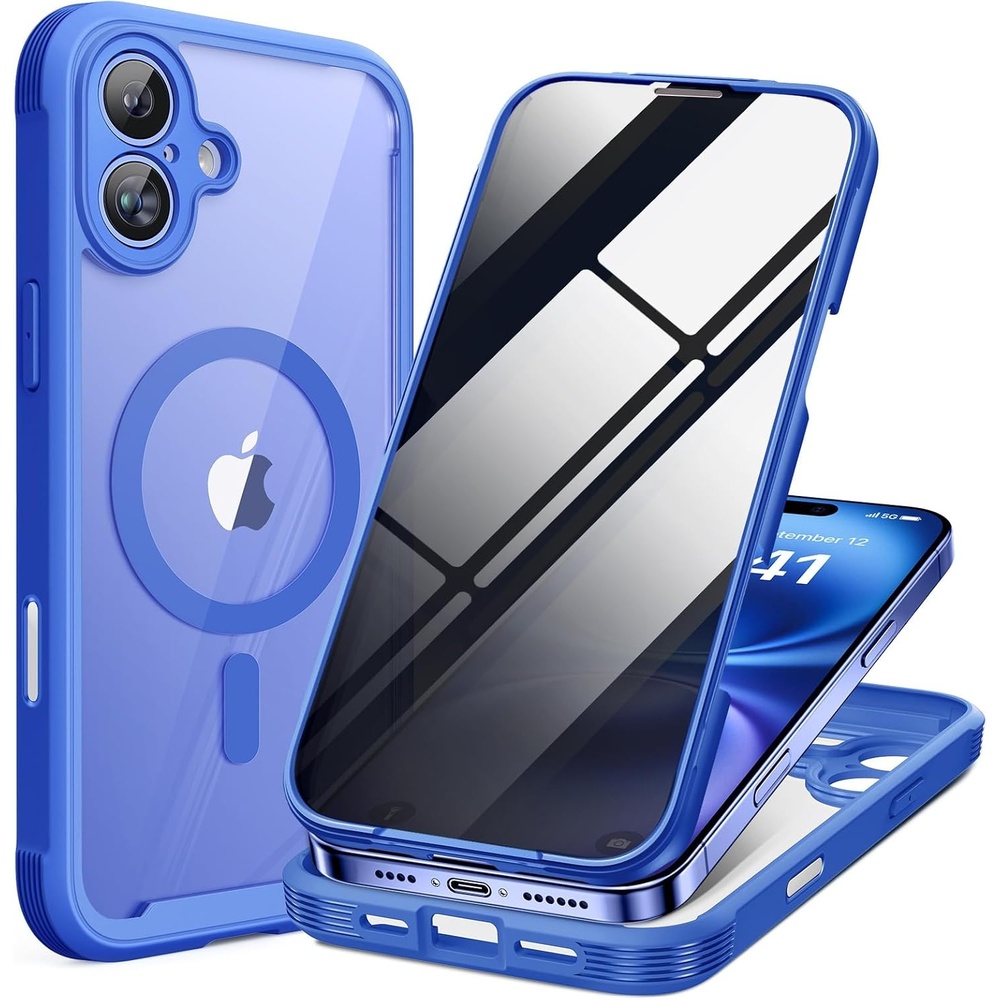 image:imageMiracase for iPhone 18 Pro Case with Privacy Screen Protector BlackSea Blue