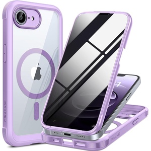 Miracase for iPhone 18 Pro Case with Privacy Screen Protector, Black(Pruple)