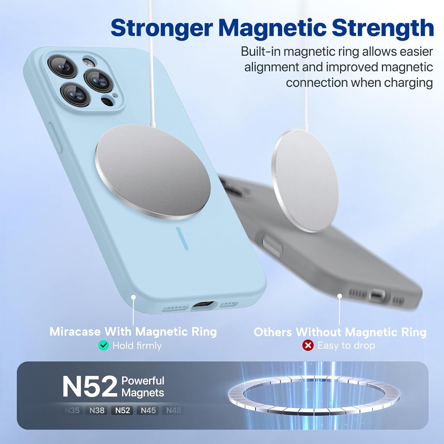 image:imageMiracase Magnetic for iPhone 14 Pro Max Case Silicone Clove Purple