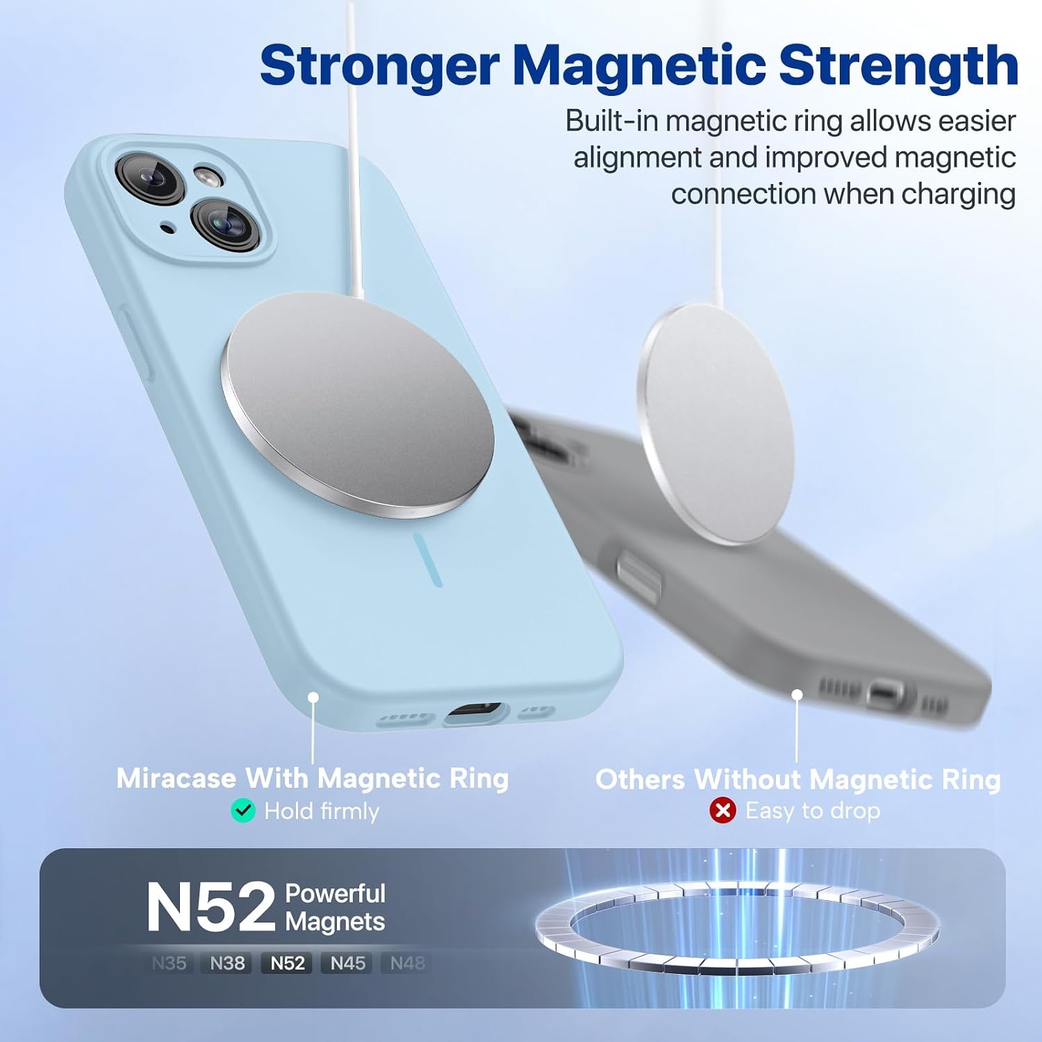 image:imageMiracase Silicone amp Magnetic for iPhone 14 Case Clove Purple