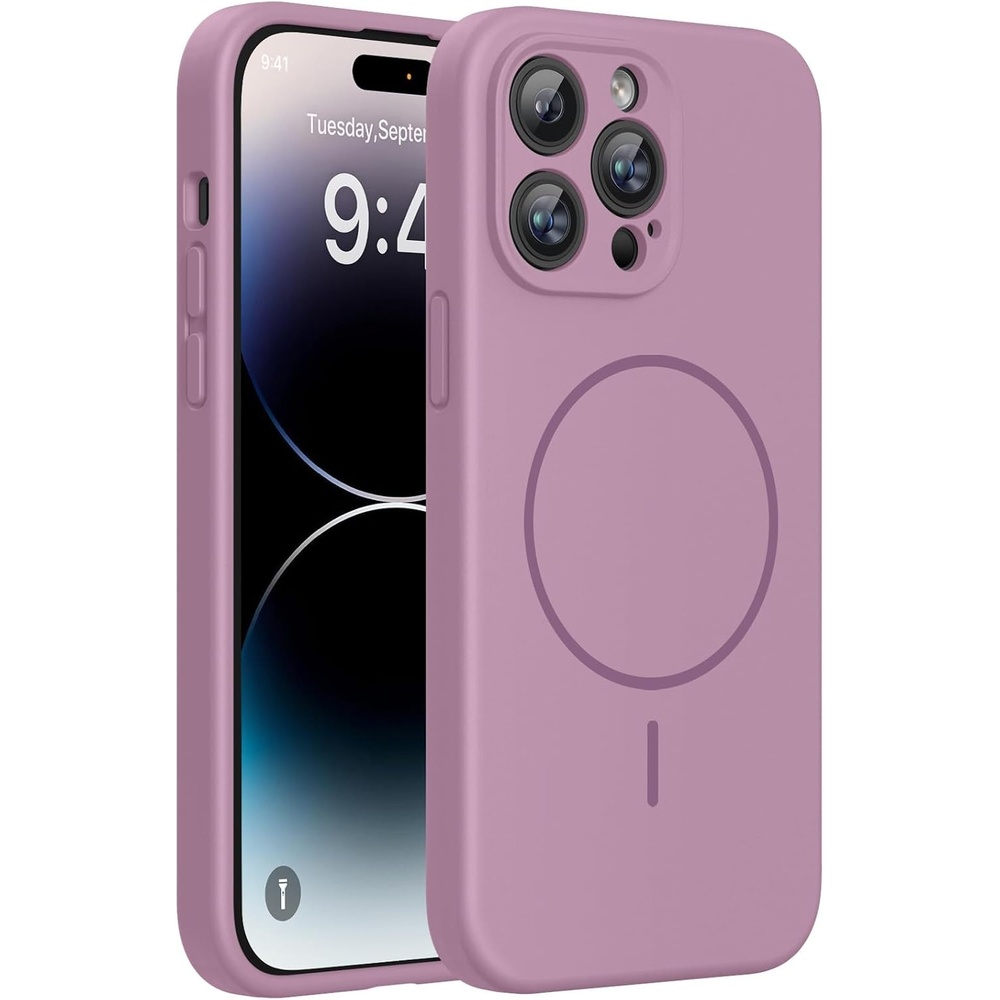 image:imageMiracase Magnetic for iPhone 14 Pro Max Case Silicone Blackcurrant