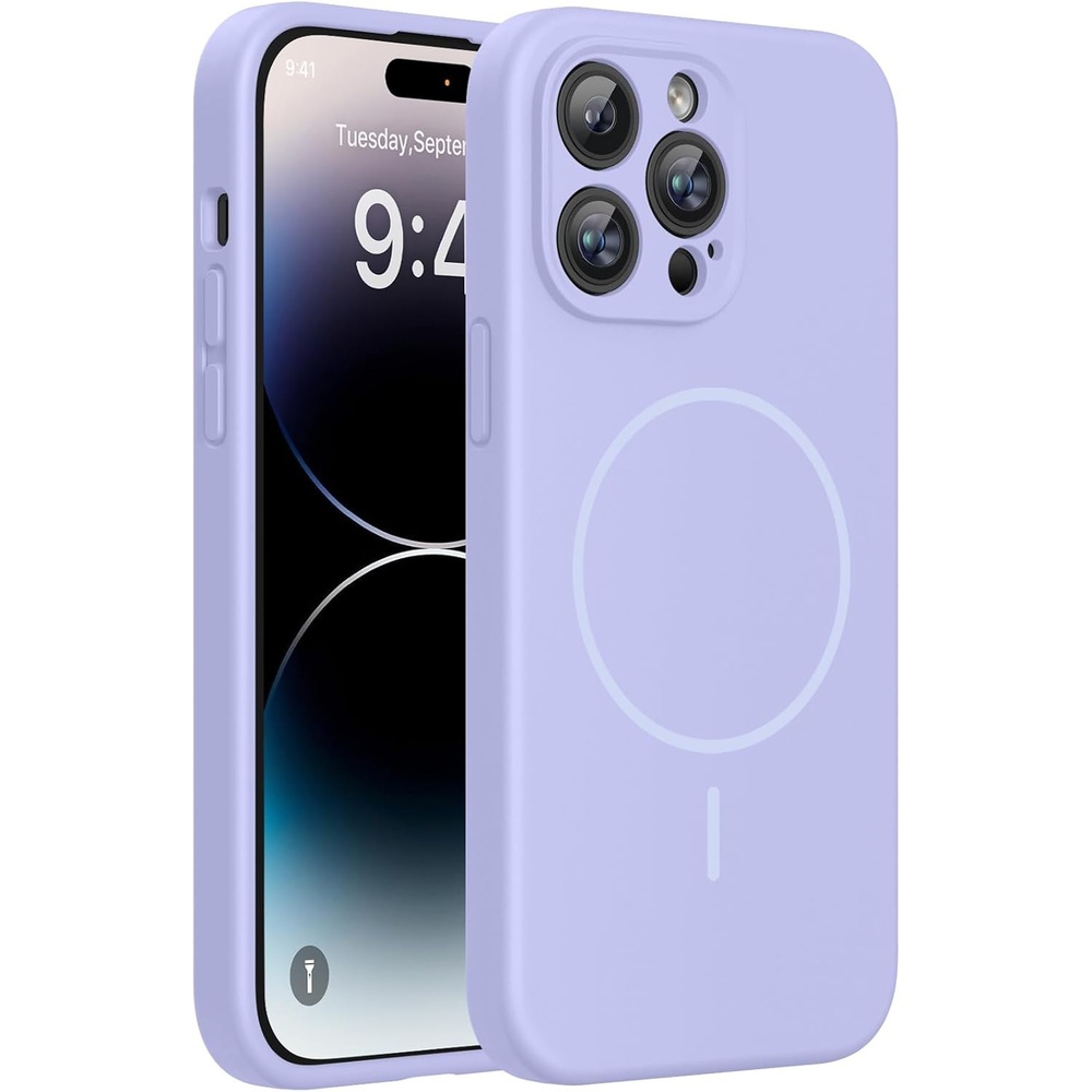 image:imageMiracase Magnetic for iPhone 14 Pro Max Case Silicone Light Purple