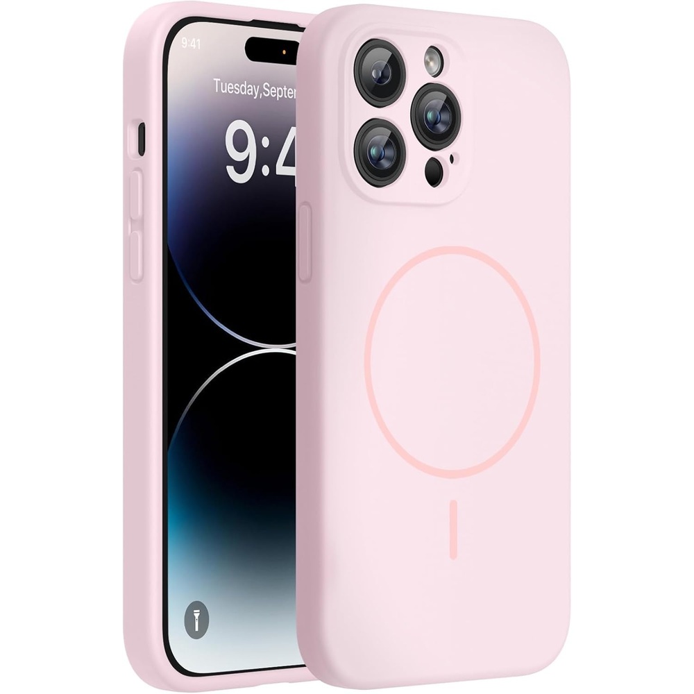image:imageMiracase Magnetic for iPhone 14 Pro Max Case Silicone Sand Pink