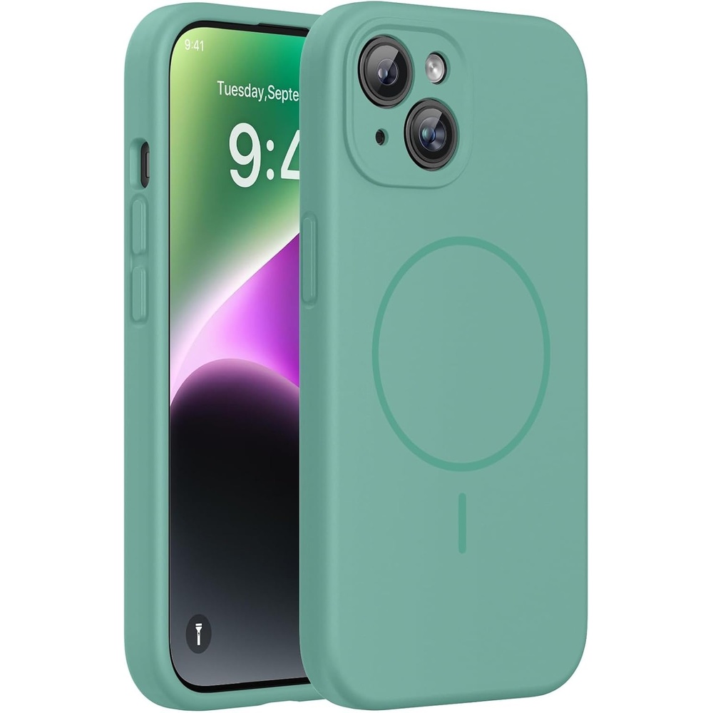 image:imageMiracase Silicone amp Magnetic for iPhone 14 Case Midnight Green