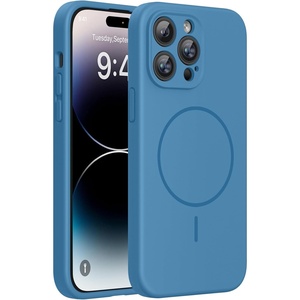 Miracase Magnetic for iPhone 14 Pro Max Case, Silicone, Capri Blue