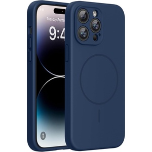 Miracase Magnetic for iPhone 14 Pro Max Case, Silicone, Dark Blue