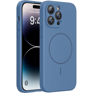 Miracase Magnetic for iPhone 14 Pro Max Case, Silicone, Glass Blue
