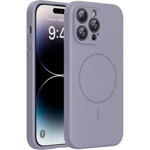 Miracase Magnetic for iPhone 14 Pro Max Case, Silicone, Lavender Gray