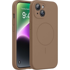Miracase Silicone & Magnetic for iPhone 14 Case, Chocolate
