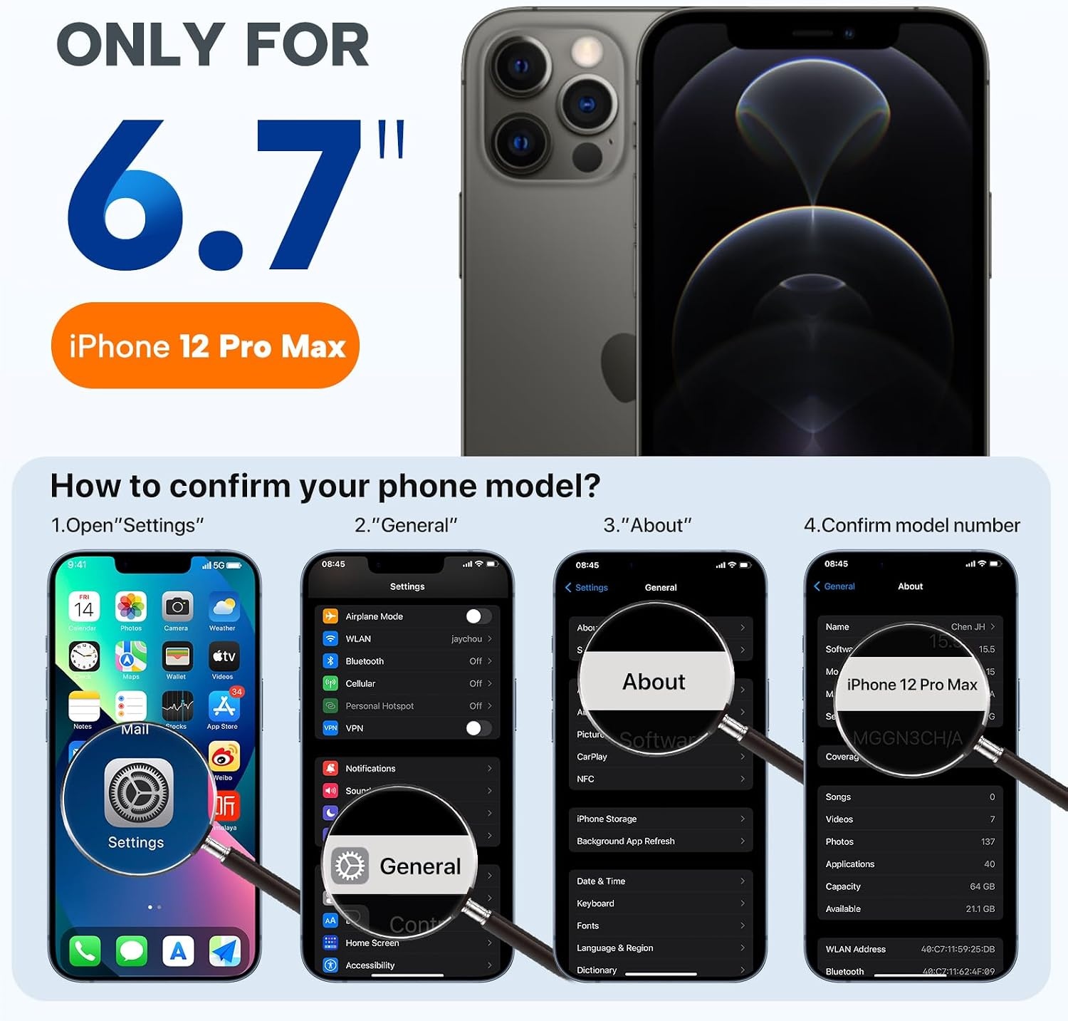 image:imageMiracase Silicone amp Magnetic for iPhone 12 Pro Max Case Dark Purple