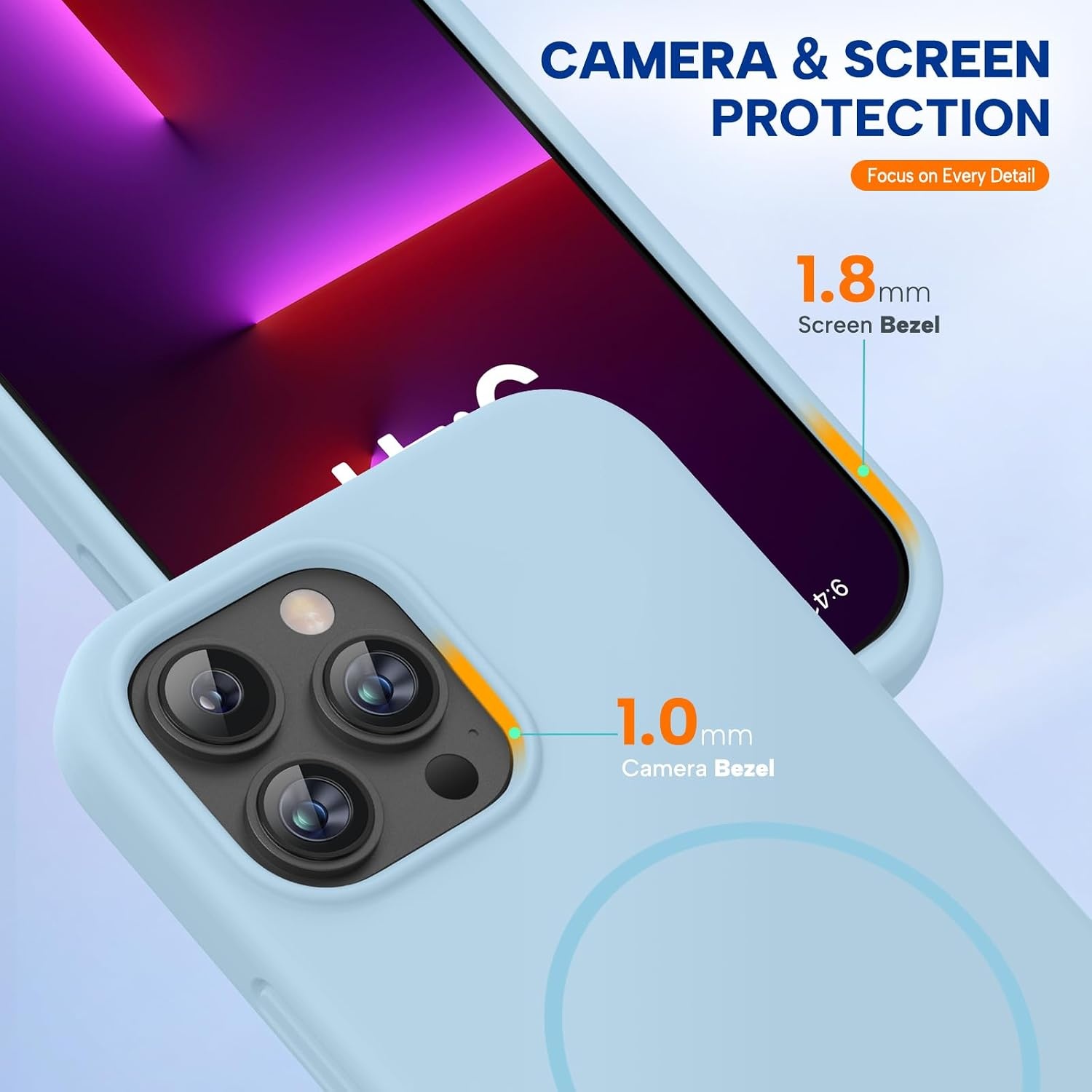 image:imageMiracase Silicone amp Magnetic for iPhone 13 Pro Case Clove Purple