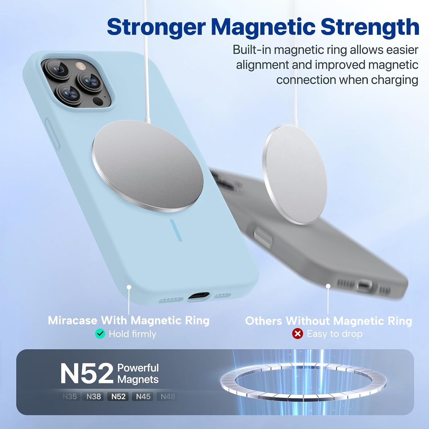 image:imageMiracase Silicone amp Magnetic for iPhone 13 Pro Case Clove Purple