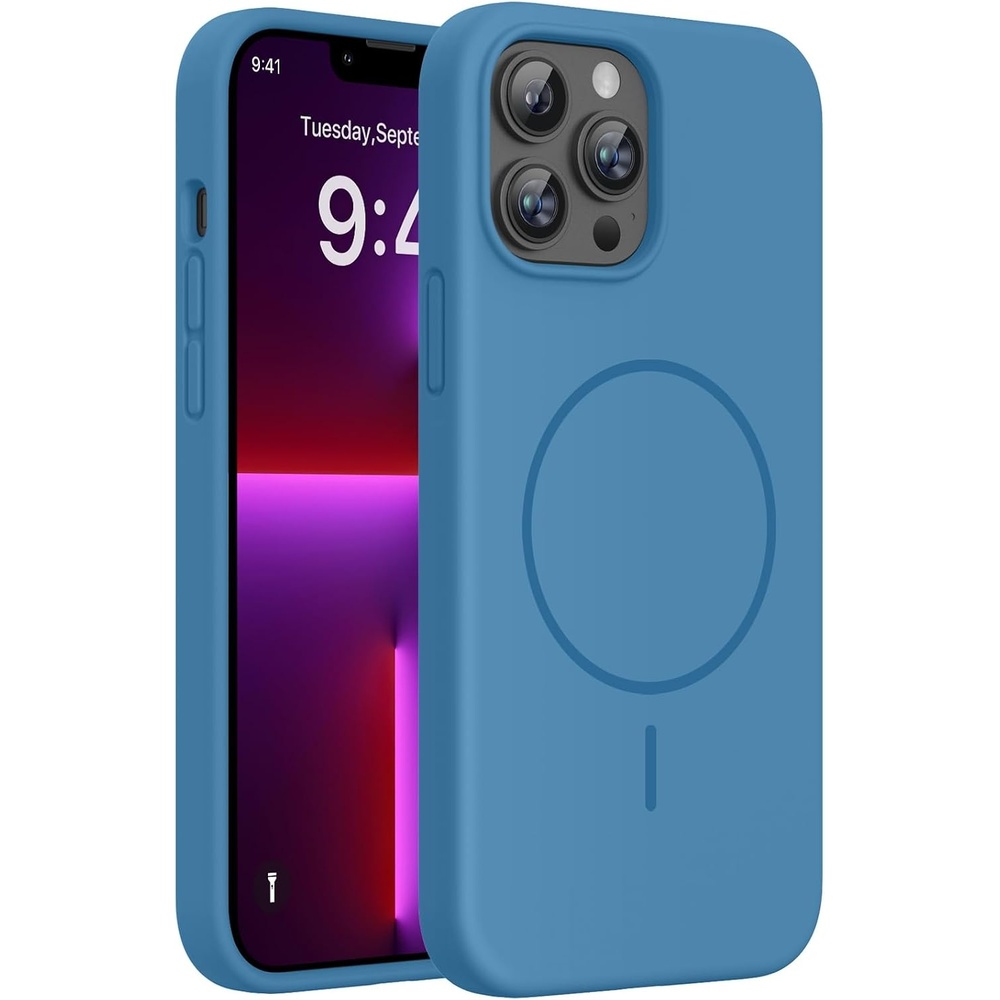 image:imageMiracase Silicone amp Magnetic for iPhone 13 Pro Case Capri Blue