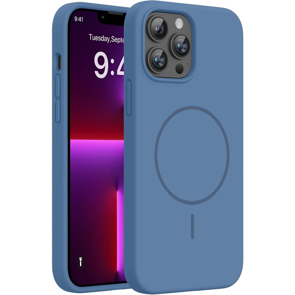 image:imageMiracase Silicone amp Magnetic for iPhone 13 Pro Case Glass Blue