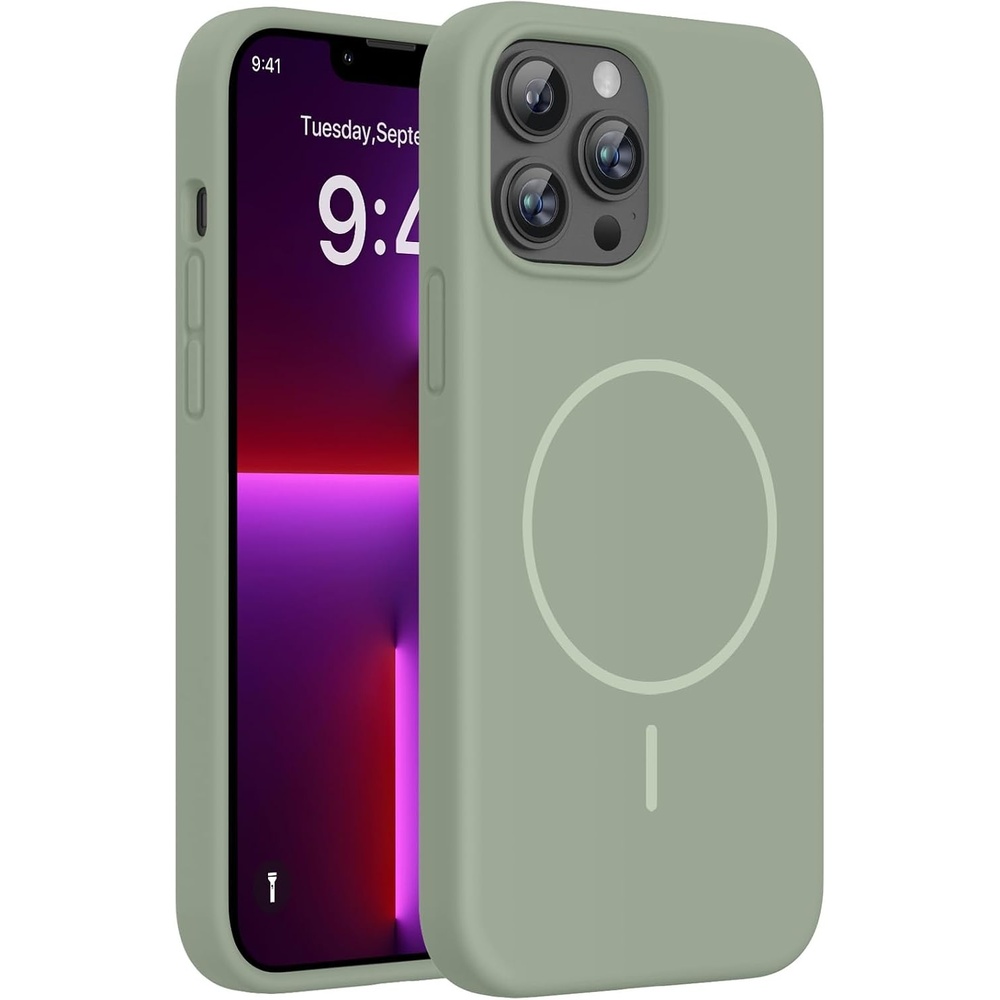 image:imageMiracase Silicone amp Magnetic for iPhone 13 Pro Case Patina Green