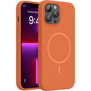 Miracase Silicone & Magnetic for iPhone 13 Pro Case, Amber Orange