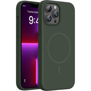 Miracase Silicone & Magnetic for iPhone 13 Pro Case, Dark Green