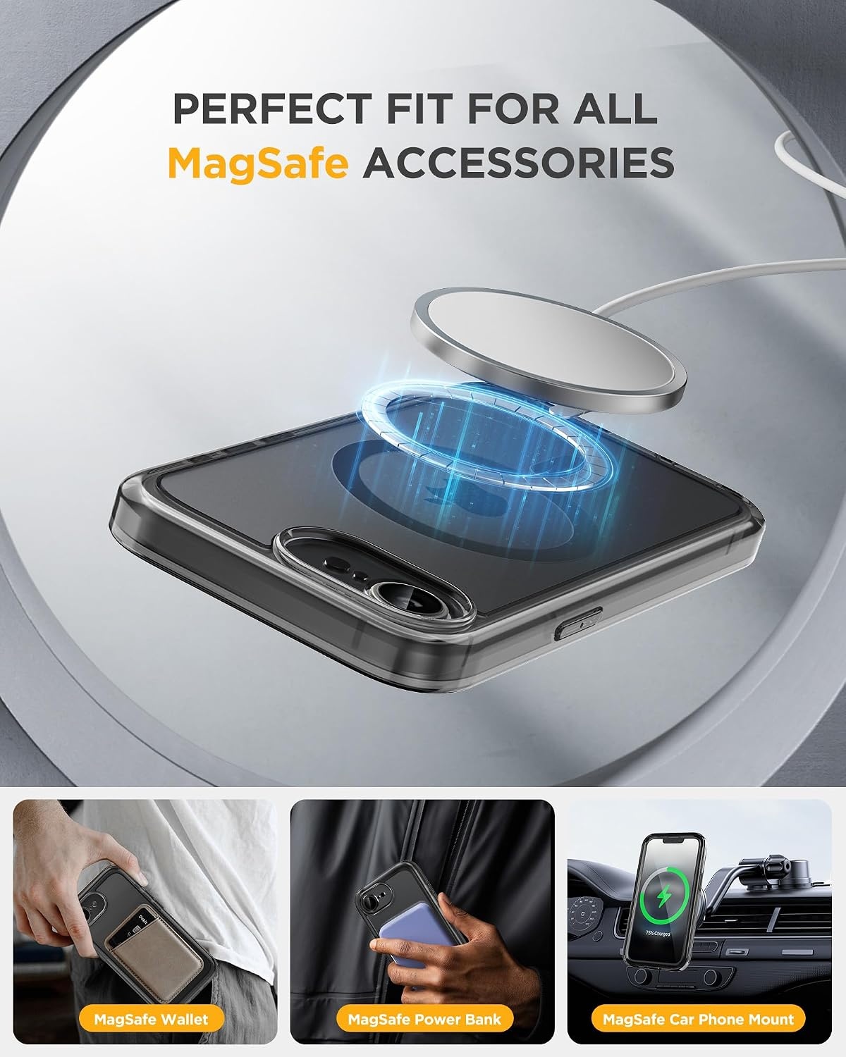 image:imageMiracase for iPhone SE Phone Case 3rd2nd Generation 2022 2020 FullBody with Builtin Glass Screen Protector Heavy Duty 360 Protective Shockproof Bumper Cover for iPhone 8SE BlackClear Black