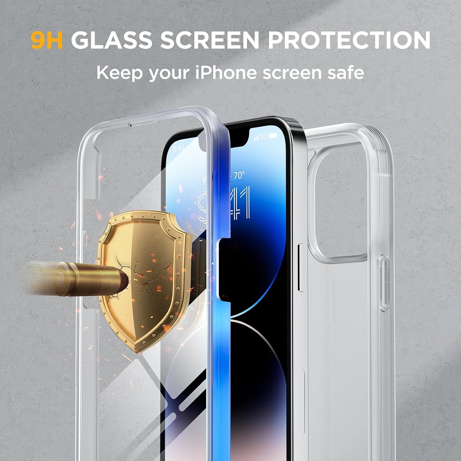 image:imageMiracase for iPhone SE Phone Case 3rd2nd Generation 2022 2020 FullBody with Builtin Glass Screen Protector Heavy Duty 360 Protective Shockproof Bumper Cover for iPhone 8SE BlackMagnetic Matte Clear
