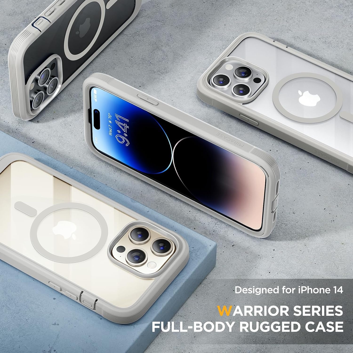 image:imageMiracase for iPhone SE Phone Case 3rd2nd Generation 2022 2020 FullBody with Builtin Glass Screen Protector Heavy Duty 360 Protective Shockproof Bumper Cover for iPhone 8SE BlackMagnetic Gray