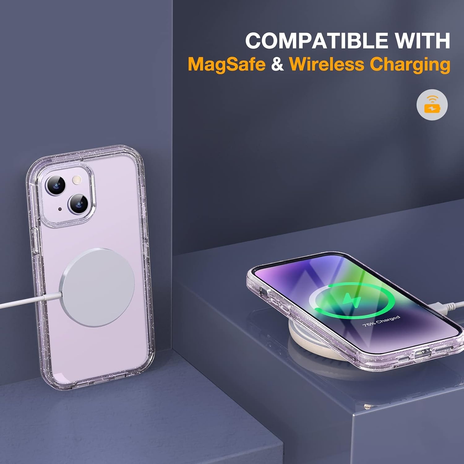 image:imageMiracase for iPhone SE Phone Case 3rd2nd Generation 2022 2020 FullBody with Builtin Glass Screen Protector Heavy Duty 360 Protective Shockproof Bumper Cover for iPhone 8SE BlackClear Glitter