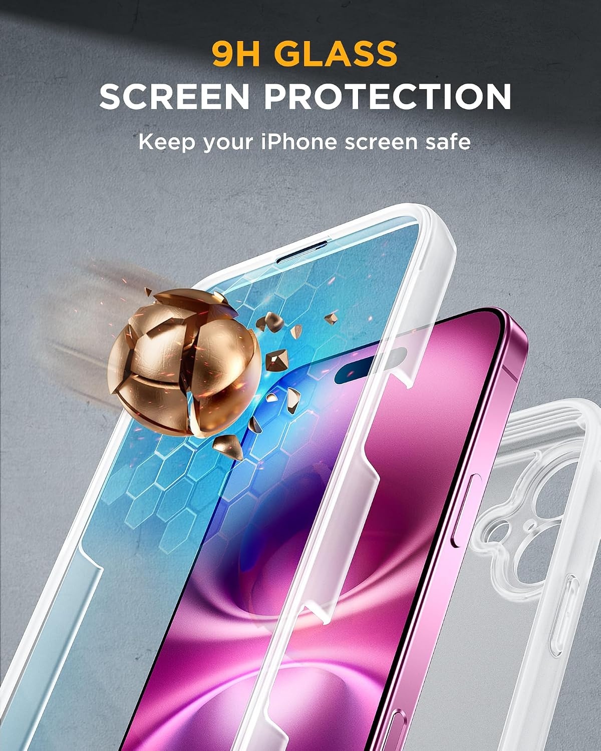 image:imageMiracase for iPhone SE Phone Case 3rd2nd Generation 2022 2020 FullBody with Builtin Glass Screen Protector Heavy Duty 360 Protective Shockproof Bumper Cover for iPhone 8SE BlackMagnetic Matte Clear